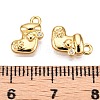 Christmas Theme Brass Micro Pave Clear Cubic Zirconia Charms KK-T073-16G-3