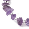 Natural Amethyst Braided Bead Bracelets for Women BJEW-JB11107-04-3