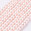 Eco-Friendly Dyed Glass Pearl Round Beads Strands HY-A002-4mm-RB091-1
