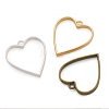 Rack Plating Alloy Open Back Bezel Pendants PALLOY-TA0001-28-4