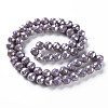 Electroplate Glass Beads Strands EGLA-T020-10-B01-2