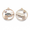 Chinese Style Alloy Pendants RESI-R431-04B-RS-2