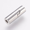 304 Stainless Steel Magnetic Clasps with Glue-in Ends STAS-E138-01P-1