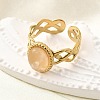 304 Stainless Steel Cuff Rings for Women RJEW-U062-02A-01G-2