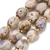 Electroplated Natural Druzy Geode Crystal Beads Strands G-F833-O01-01C-2