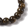 8mm Round Natural Tiger Iron Braided Bead Bracelets BJEW-C067-01B-04-3