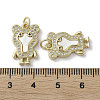 Brass Micro Pave Cubic Zirconia Pendants KK-G485-31B-G-3