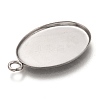 Non-Tarnish 304 Stainless Steel Pendant Cabochon Settings X-STAS-I176-04A-3