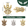   120PCS 3Colors Angel Tibetan Style Alloy Pendants TIBEP-PH0001-66-2
