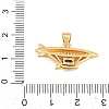 Brass Micro Pave Cubic Zirconia Pendants CU-CBAB3AD-06G-03-3