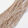 Electroplate Opaque Glass Beads Strands X-EGLA-J144-HR-B06-1