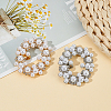 WADORN 4Pcs 2 Colors Detachable Iron Rhinestone Shoe Buckle Clips AJEW-WR0002-40-3