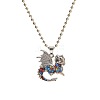 Alloy Colorful Rhinestone Pendant Necklaces for Kid FS-WG8D677-06-2