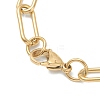 304 Stainless Steel Paperclip Chains Bracelets BJEW-I293-09G-2