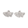 Non-Tarnish Leaf 304 Stainless Steel Stud Earrings for Women EJEW-L272-034P-05-1