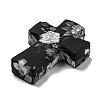 Cross with Flower Silicone Focal Beads X-SIL-G006-02G-3