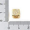 Brass Micro Pave Clear Cubic Zirconia European Beads LS-KK-K368-01G-04-3