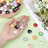 40Pcs Printed Opaque Acrylic Beads MACR-PA0001-76-3