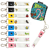 PU Leather & Cotton Name Marker Keychain AJEW-WH0514-013-1