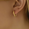 Classic Minimalist Elegant 201 Stainless Steel Hoop Earrings LS-BI8954-1-2