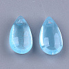 Transparent Spray Painted Glass Charms GLAA-S183-03C-2