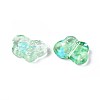 Spray Painted Transparent Acrylic Beads OACR-N149-01D-2