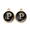Golden Plated Alloy Charms LS-ENAM-S118-02P-1