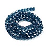 Electroplate Transparent Glass Beads Strands EGLA-A035-T6mm-A12-2