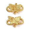 Brass Hook Clasps KK-U045-01G-1