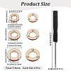 18Pcs 3 Styles Alloy Grommet Eyelet Findings FIND-CL0002-21KCG-2