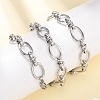 10MM 304 Stainless Steel Oval Link Chain Necklaces for Women NJEW-G194-04P-2