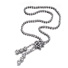 Acrylic Pearl Lariat Necklaces X-NJEW-O086-08B-1