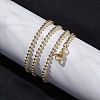 Rack Plating Brass Ball Chain Necklaces for Women NJEW-A035-04G-01-2