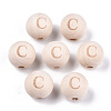 Unfinished Natural Wood European Beads WOOD-S045-143A-01C-1