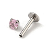 304 Stainless Steel Threaded Flatback Earrings LS-EJEW-NH0001-01B-01-2