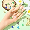 18Pcs 9 Colors Transparent Glass Beads GLAA-YW0005-16-5