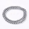 Non-magnetic Synthetic Hematite Beads Strands G-S096-6mm-3-2