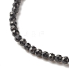 Natural Black Spinel Beads Stretch Bracelet for Women BJEW-JB07420-02-2