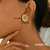 Vintage Stainless Steel with Cat Eye Stud Earrings YU8989-4-3