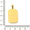 Ion Plating(IP) 304 Stainless Steel Pendants STAS-C101-08G-05-3