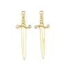 Brass Micro Pave Clear Cubic Zirconia Pendants CU-CBAD306-20G-1