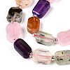 Natural Quartz Crystal & Amethyst & Rose Quartz & Prehnite Beads Strands G-T138-20-2