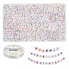 DIY Flat Round Acrylic Beads Stretch Bracelets Making Kits DIY-YW0011-69-1