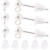 925 Sterling Silver Stud Earring Findings STER-BBC0009-91B-1