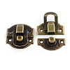 Wooden Box Lock Catch Clasps IFIN-R203-47AB-1
