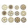 Metal Alloy Steampunk Gear Charms Connectors Cog Pendants TIBEP-X0021-01AB-FF-1