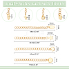 40Pcs 4 Styles 304 Stainless Steel Chain Extender STAS-UN0060-89-3