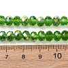 Electroplate Transparent Glass Beads Strands EGLA-A046-01B-03-4