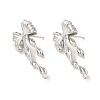 Brass Studs Earrings Findings KK-K371-24P-2