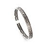 Buddhism Alloy Cuff Bangles PW-WGC6CDE-01-5